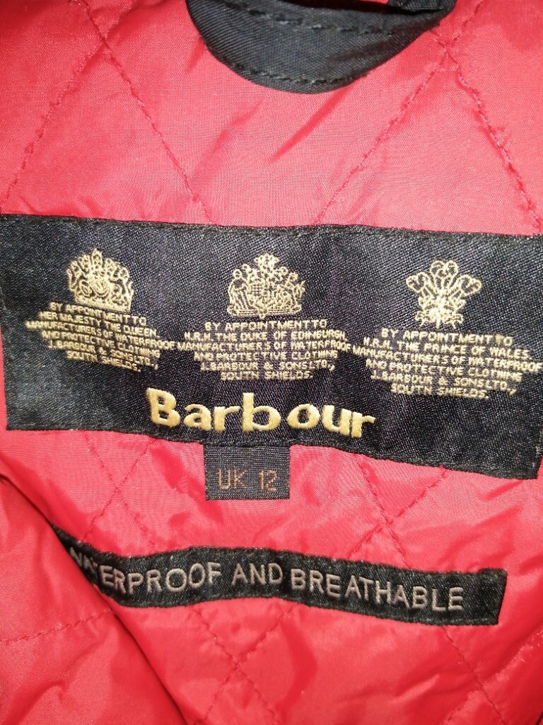 ladies barbour jacket size 12